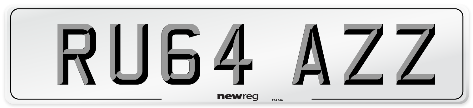 RU64 AZZ Number Plate from New Reg